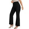 Pantalon femme robe grande taille tempérament haute Stretch jupe ouverte cloche-bas