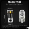 Автомобильное аварийное освещение 10X T10 W5W Led Bb Canbus Error 2825 194 3014 24Smd Аксессуары Габаритная лампа для чтения Желтый Синий Прямая доставка Dhrnk