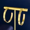 2023 Stil unik stil guld mode kvinnors stud titan stål smycken tillbehör örhängen mångfärgad utsökta enkel kärlek med väska humaniserad design