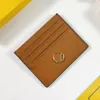 Toppkvalitetsdesignkortinnehavare Purse Fashion Womens Men Purs med Box Credit Cards Coin Mini Plånböcker 5 Kortplatser med logotyp Intern läderdesigners Bag