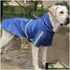 Vestuário para cães Pet Reflexivo À Prova D 'Água Raincoat Safe Walk The Raincoats Outwears Acessórios Roupas Drop Delivery Home Garden Supplie Dhkm8