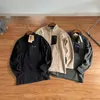 23 draußen P/O Pullover PatagoniasSweatshirts Brief Männer Frauen Paar Modelle Lose Lässiger Stehkragen Fleece Lamm Kaschmir Warme Innenseite Khaki Schwarz Grün S/XL