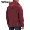 メンズジャケットTacvasen Windproof Winter Fleece Lining Hooded Jacket Mens Waterproof SoftShell Jacket Coat Hiking Work Tactical Jackets Outwear 230914