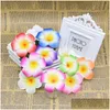 Decorative Flowers Wreaths 30Pcs 5-9Cm Artificial Plumeria Hawaiian Pe Foam Frangipani Flower Diy Wreath Headdress Wedding Party D Dhyjw