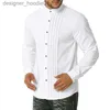 Pakken voor heren Blazers Overhemden voor heren Zakelijk overhemd Heren Casual Mode Camiseta Masculina Fitness Smoking Herenkleding Maat S-2XL L230914