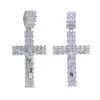 Hip Hop lodowany Chrystus Jezus Cross Cross Cross Cross Wisiant Naszyjnik Złoty srebrny srebrny rozmiar wyboru