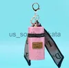 Nyckelringar Designer Mini Bag Key Rings Silk Scarf Lipstick Macaron Keychains Purse Pendant Car Keyring Chain for Women5682936 X0914