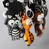 Porte-clés Porte-clés Original Mignon Cartable Poupée Pendentif Tigre Lion Singe Girafe Zèbre Vache Accessoires Porte-clés Chaveiro Llavero Lanyard x0914