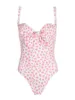 Traje de baño para mujer Bikinis con hombros descubiertos para mujer Traje de baño Estampado floral Multitud de lujo Traje de baño elegante con blusa larga 230914
