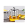 Coffee Tea Sets 550Ml Clear Heat Resistant Glass Pot Kettle With Infuser Filter Jar Home Office Tools 24 Up Drop Delivery Garden K Dhwtx