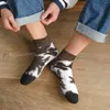 Мужские носки с имитацией текстуры коровьей кожи, унисекс, крутое платье с 3D принтом