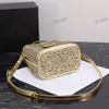 Crystal bucket bag Blingbling bucket bag fashion crossbody bag brand women luxury bag single shoulder bag Crystal shaped bag