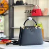 Luxury designer shopping bags Handbag tote bag Classic Flower Brown Top Handle Cross Body handbag Genuine Leather Shoulder Bag Capucines BB Bag M54663 wholesale