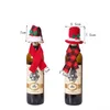 Frohe Weihnachten Weinflaschenhüllen, rote Mütze, Schalhülle, festliche Party, Zuhause, Restaurant, Weihnachtsdekoration
