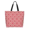Shopping Bags Ukraine Vyshyvanka Embroidery Grocery Canvas Shopper Shoulder Tote Big Capacity Bohemian Geometric Handbag