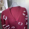Luxuriöser Wollpullover, bestickte Strickjacke, V-Ausschnitt, Jacquard-Sweatshirt, Designer-Jacke, lässiges Hemd mit Knöpfen, modischer warmer Mantel, Damenbekleidung