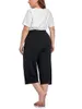 Pantaloni nell'estate del 2023 Abbigliamento da donna Taglie forti Tasca in tessuto elastico alto Design Tinta unita Casual Sette centesimi