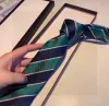 Designer Mens Silk Brand Neck Ties gestreepte stropdas voor mannen Formele zakelijke bruiloftsfeest Gravatas met doos en draagtas