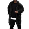 Hommes fourrure fausse fourrure hommes Vintage chaud Cardigan polaire veste hiver luxe fausse fourrure manteau moelleux vison RobeL230914