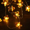 Strängar julsemester Garland lampa Santa Snowman Fairy LED String Lights Navidad Wedding Party Year Bedroom Xmas Tree Decoration