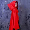 Womens Cape Little red cloak Halloween Cape female adult costumes performances Little Red Riding Hood cape cloak girlsa dultp erformancec ostumep ropscoskinderga