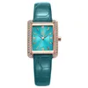 Sk marca relógio de quartzo cwp temperamento moderno relógios femininos brilhantes senhoras relógios 23 29mm pequeno mostrador quadrado diamante pulsos179k