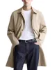 Heren Trenchcoats Casual Losse Lange Windjack Afneembare Katoenen Vest Overjas Herfst en Winter Mannen 230912