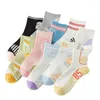 Women Socks Fashion Pressure for Mid Tube Sports Fitness Yoga Running Skateboard Korean Women's Trendy