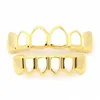 Gouden Grillz Tanden Set Hoge Kwaliteit Heren Hiphop Sieraden Sier Zwarte Holle Grills Drop Levering Dhbgn