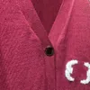 Luxe wollen trui geborduurd vest V-hals jacquard sweatshirt designer jas casual knoopoverhemd modieuze warme jas dameskleding