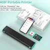 Новый портативный беспроводной принтер для путешествий, мобильный принтер M08F-Letter Bluetooth с поддержкой формата 8,5 x 11 дюймов, компактный термопринтер без чернил (США Letter)