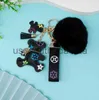 Key Rings Cute Keychains Fashion Teddy Bear Designer Key Chain Ring Gifts Women PU Leather Car Buckles Bag Charm Accessories Men Animal Keyring Holder x0914