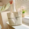 Evening Bags Large Canvas Women Shoulder Shopper Bag Japanese Ladies Luxury Designer Cotton Cloth Tote For Woman 2023 Big Female Handbags