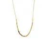 Gold Silver Plated Stainless Steel Charm Necklace Snake Chain Necklaces for Women Gift