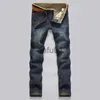 Jeans masculinos outono inverno casual negócios homens calças de luxo quatro estações podem usar x0914