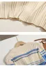 Рабочие платья Женская мода Повседневный костюм в полоску Кардиган Свитер и платье на бретелях Комплект из двух предметов Спортивный костюм Женская винтажная одежда Корейский наряд