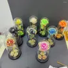 Fleurs décoratives ABS longue durée en verre Rose - Cadeau pour la fête des mères Décors élégants Décoration de mariage artificielle