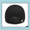 Snapbacks Snapbacks Berretto da baseball Classico regolabile Cappello liscio Uomo Donna Colore Nero Drop Delivery Sport all'aperto Atletico Outdoor Acc Dhf3G