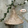 Outros suprimentos de pássaros decoração de jardim rústico vintage país artesanal metal pendurar bandeja alimentadora de água