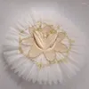 Abbigliamento da palcoscenico Vestito da balletto professionale per bambini Ragazze Bambini Spettacolo di danza moderna Costume Pancake Tutu Donna Ballerina del cigno