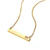 Pendant Necklaces Love Heart Necklace Fashion Gold Solid Blank Bar Stainless Steel For Buyer Own Engraving Jewelry Diy Drop Delivery P Dhogc