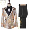 Herrenanzüge Blazer 2022 Luxus Mode Plaid Bräutigam Smoking Zweireiher Männer Anzüge Für Hochzeit Männlich Party Kleid Kostüm Homme (jacke + Hosen) L230914