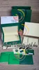 2023 Grüne Original-Uhrenboxen aus Holz mit Handbuch Internationales Zertifikat Set Uhren 116610 126610 Pepsi Batman Zubehör Super Edition Eternity