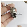 Anhänger Halsketten Trendy Retro Männer Halb Skl Halskette Metall Skeleton Gothic Schmuck Choker Für Männliche Drop Lieferung Anhänger DHPYW