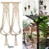 Figuras Decorativas 5 Paquetes Colgador De Macramé con Ganchos GIUGT Soporte Colgante para Flores De Interior