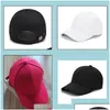 Snapbacks Snapbacks Berretto da baseball Classico regolabile Cappello liscio Uomo Donna Colore Nero Drop Delivery Sport all'aperto Atletico Outdoor Acc Dhf3G