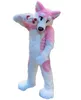 Futra futra Husky Fox Mascot Costume Christmas Fancy Dress Cartoon Charact Outfit Suit Doross Rozmiar Karnawału Reklama wielkanocna