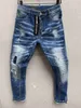 Mäns jeans designer jeans män brev märke vit svart rock väckelsbyxor biker byxor man pant trasig hål broderi storlek 44-54 kvalitet topp x0914