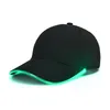 Berretti da baseball illuminati Cappelli LED luminosi Forniture rave per feste per donne Uomini Festival Club Stage Accessori per costumi per spettacoli hip-hop