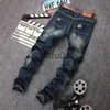 Herr jeans designer mens jeans stora hål den tiggarn gammal stil rak smal fit europeisk wiind hela säsongen jeans232c x0914